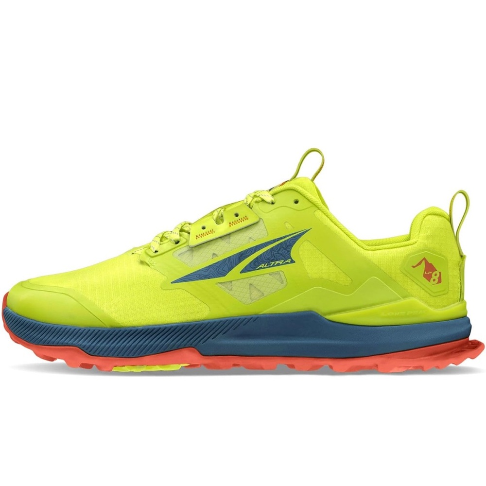 Altra Lone Peak 8 Men's sz 9 Neon Yellow Trail Running Shoes